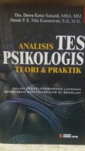 Analisis Tes Psikologi Teori dan Praktik
